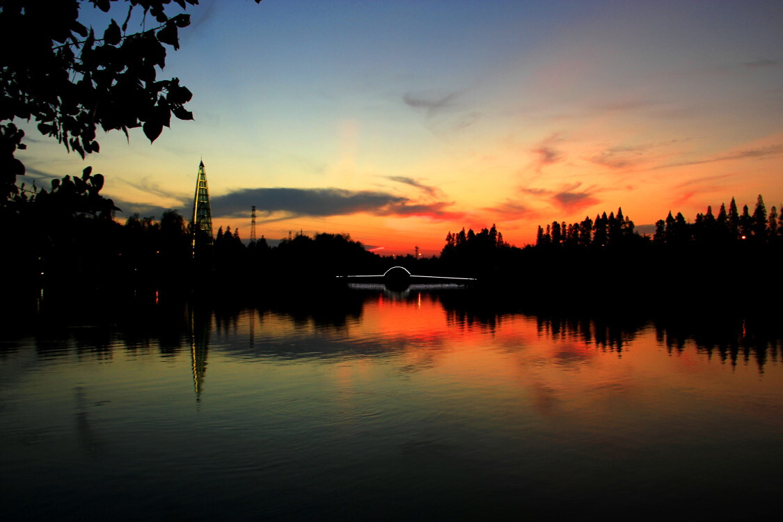 漢川公園夕陽